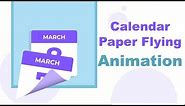 How to create Calendar Date Paper Flying Animation Using After Effects-Motion Graphics Tutorials