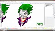 Joker - character design with Inkscape live drawing