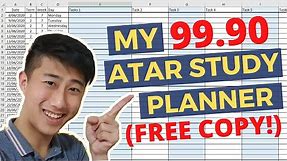 [FREE TEMPLATE] How I Use my 99 ATAR Study Timetable/ Schedule 2023 (Efficient and Effective)