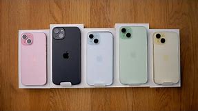 Unboxing de todas as cores dos iPhones 15 e 15 Plus!