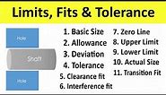 Limit, Fit, Allowance & Tolerance | Hole and Shaft Terminology | Metrology | Shubham Kola