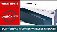 Sony SRS-X9 high-res wireless speaker - unboxing and first look