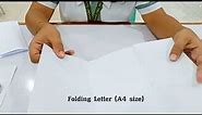Folding a Letter in different bond paper sizes (long, A4, short)