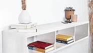Cee&Dee Floating Shelf for Under TV - Floating TV Shelf with Reliable Anchors - 12” Depth - Strong and Stable Floating TV Stand Wall Mounted - 53” L x 12” D x 10” H - White…