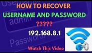 192.168.8.1 Username and Password
