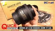 Quick Review : Nikon AF S DX NIKKOR 35mm f/1.8 G