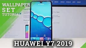How to Update Wallpaper in Huawei Y7 2019 - Change Lock Screen