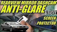 Does it work? Rearview Mirror Dashcam Anti-Glare Screen Protector DIY + Test Drive in DeLorean DMC12