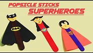 Quick & easy Superhero Popsicle Crafts | Diy Popsicle Stick Crafts for kids