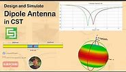 How to Design Dipole Antenna for 2.4 GHz using CST | CST Tutorial