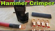 How to hammer crimping 1/0 welding cables or car amplifier wires. Temco TH0007 crimp