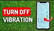 How to Turn Off Vibration on iPhone - Full Guide