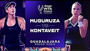 Garbine Muguruza vs. Anett Kontaveit | 2021 WTA Finals Round Robin | WTA Match Highlights