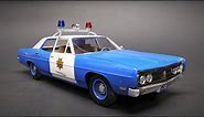 1970 Ford Galaxie 429 Police Car 2n1 1/25 Scale Model Kit Build Review AMT1172 James Bond 007 AMT