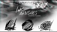 INK BRUSHES FOR PHOTOSHOP_free download and time-lapse video