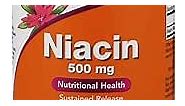 NOW Supplements, Niacin (Vitamin B-3) 500 mg, Sustained Release, Nutritional Health, 250 Tablets