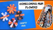 Homecoming mum ribbon flowers; DIY HOMECOMING MUMS; how to make homecoming mums
