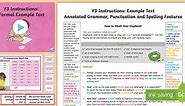 Y3 Instructions Model/Example Text