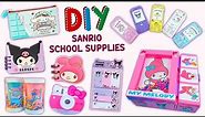 10 DIY SANRIO CRAFTS - Kuromi Notebook - Cinnamoroll Pencil Case - My Melody Organizer - Stickers...