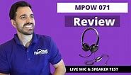 MPOW 071 USB Computer Wired Headset Review With Live Microphone & Speaker Test VIDEO