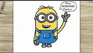 How to Draw a Minion, Easy Drawings, and Coloring Step by Step