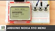 Arduino Tutorial: Menu on a Nokia 5110 LCD Display Tutorial
