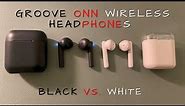 Groove Onn Wireless Earphones: Black vs. White