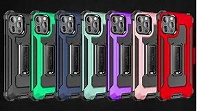 iPhone 7 Plus Case iPhone 8 Plus Case Military Grade Kickstand Dust-Proof Rugged Dual Layer Case Hybrid Hard PC Soft TPU Full Body Heavy Duty Shockproof Protective Cover for iPhone 7 8 Plus(Black)