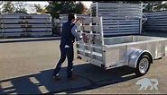 5'x10' Utility Trailer With Aluminum Tread Plate Walls