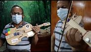 Music Teacher Makes Violins from Recycled Material for Kids