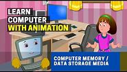 Basics of Computers | What is Computer Memory | Data Storage Systems | RAM & ROM [ Animation ]