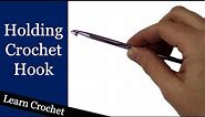 How to Hold a Crochet Hook - Beginner Course: Lesson #2