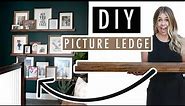 PICTURE LEDGE DIY (picture ledge decorating ideas) Pottery Barn dupe shelves-Sara Boulter Curated