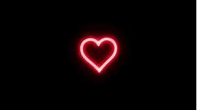red heart png black screen