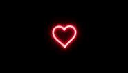 red heart png black screen