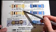 Resistor color code explained by electronzap for 1K and 10K beige and blue resistors