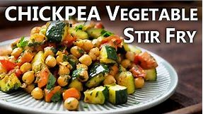 Healthy Chickpea Recipe for a Vegetarian and Vegan Diet | Chickpea Vegetable Stir Fry