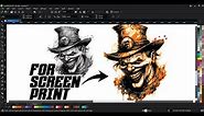 How to Convert Gray Scale Image into Vector For Screen Print - Coreldraw Tutorial For Beginners