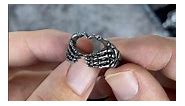 Gothic Heart Hand Ring for Women