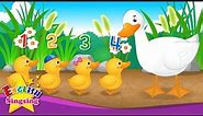 Five Little Ducks - Number song - One Two Three Four Five - Nursery Rhyme - Kids song with lyrics