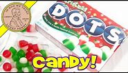 Christmas DOTS - Cherry, Lime & Vanilla Flavored Gumdrops, Soft and Chewy! - Candy Tasting Review