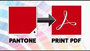 How to Export Pantone Spot Colours to PDF for Print in Adobe Illustrator