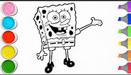 How to Draw SpongeBob SquarePants | Draw SpongeBob step by step, Easy