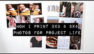 How to print 3x4 and 3x3 photo images for Project Life