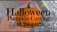 Halloween Pumpkin Carving Tutorial: Cat Stencil