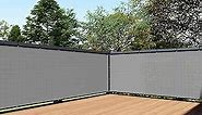 TANG 3' x 25' Gray/Grey Residential Commercial Privacy Deck Fence Privacy Screen 200 GSM Weather Resistant Outdoor Protection Fencing Net for Balcony Verandah Porch Patio Pool Backyard Rails