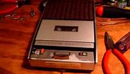 Philips N2 202 cassette recorder modified for 2-speed operation.