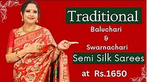 Traditional Baluchari and Swarnachari Silk Sarees | only at Rs.1650 | New Sanchita Bastralaya
