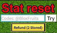 ALL stat reset codes in 1 minute.. (Blox Fruits)