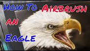 How to airbrush an eagle! a realistic eagle airbrush tutorial from a self cut paper stencil